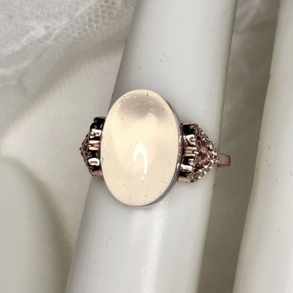 Charmed Aroma Jewelry - Moonstone S925 Sterling Silver Ring